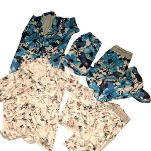 TWO Sets of Adorable Cotton & Cozy Pajamas Sz L sets inc shorts-tops-long Pants